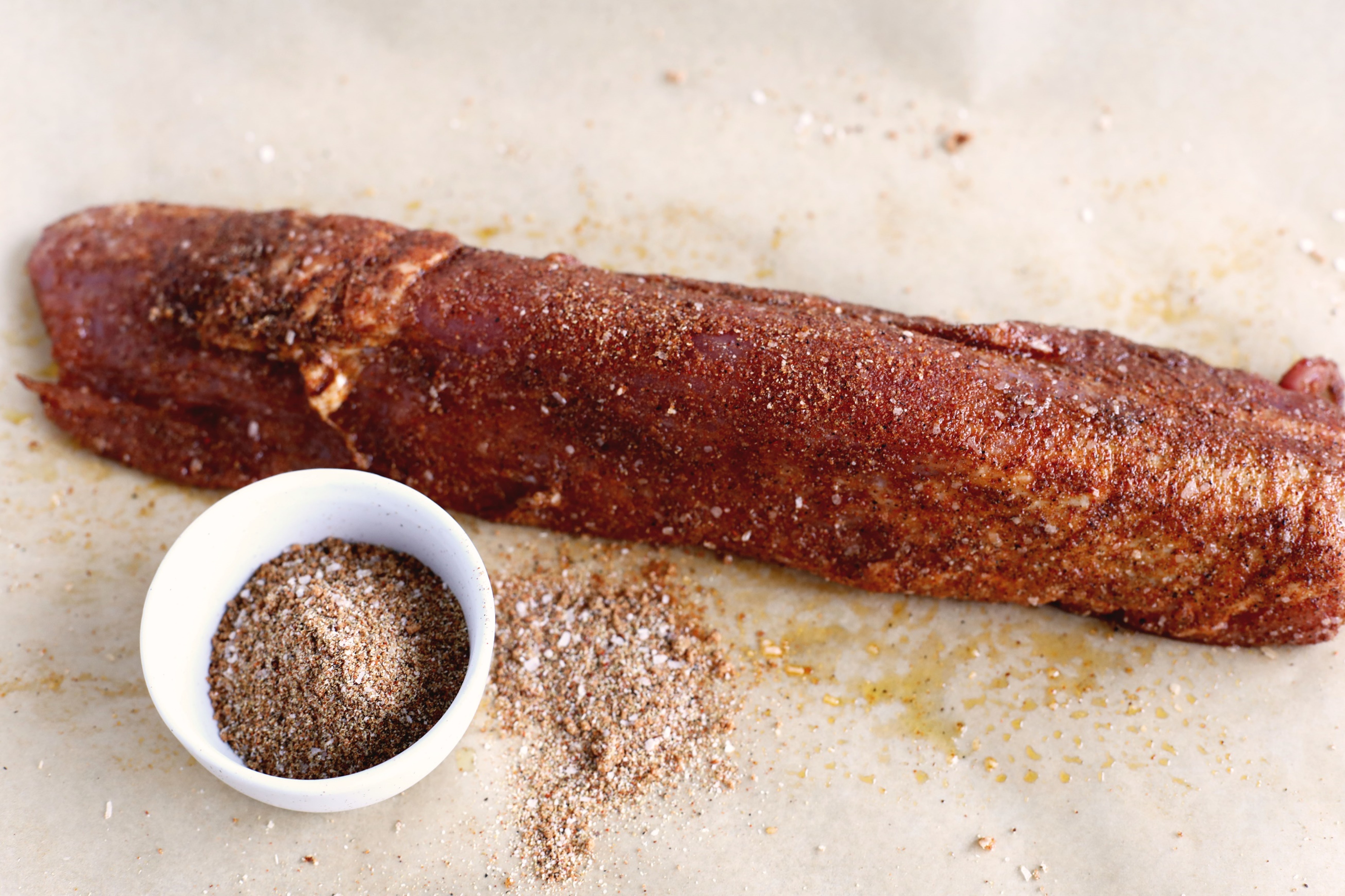 2 Spice-Rubbed Pork Tenderloin with Creamy Polenta