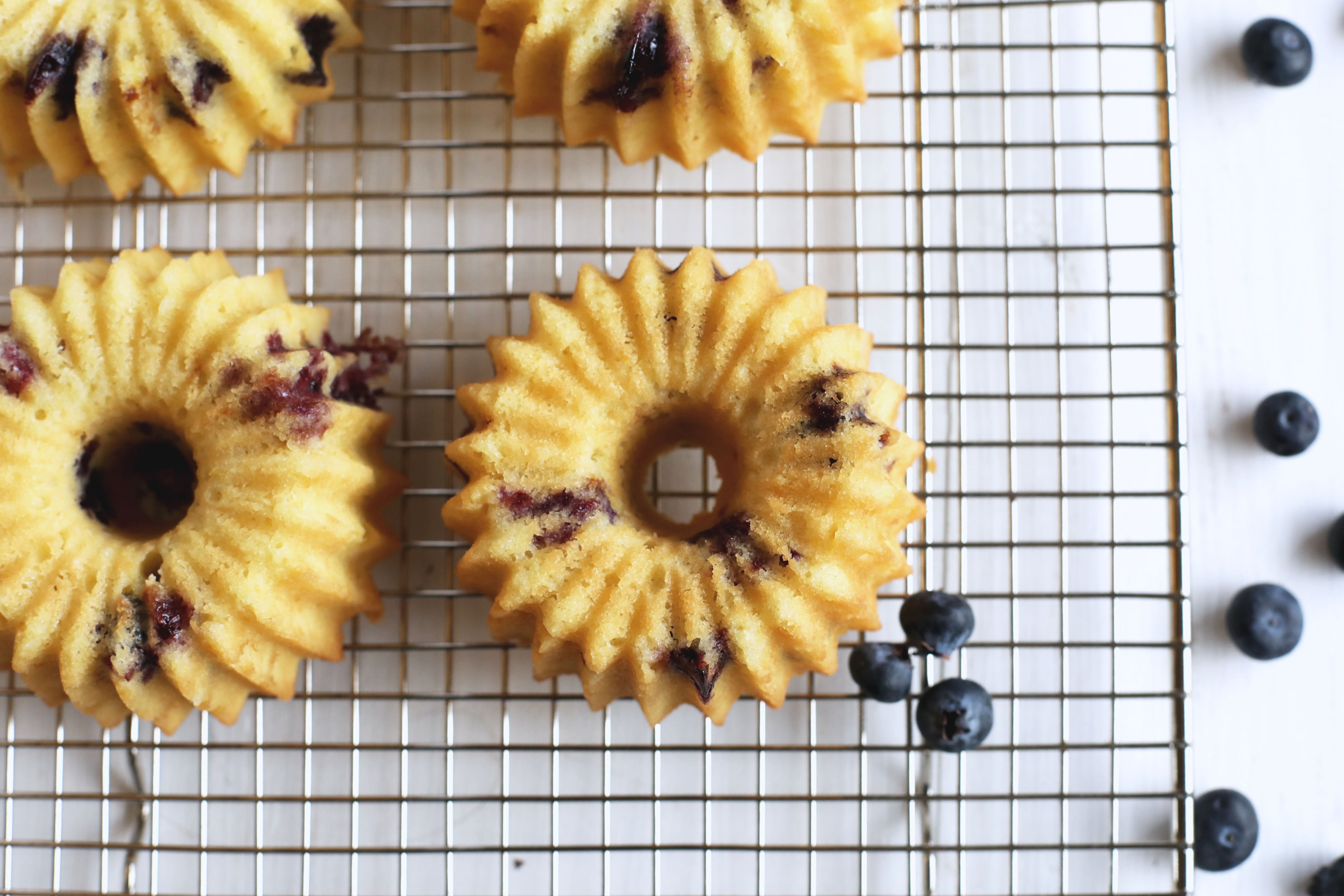 4 Lemon-Blueberry Mini Bundt Cakes