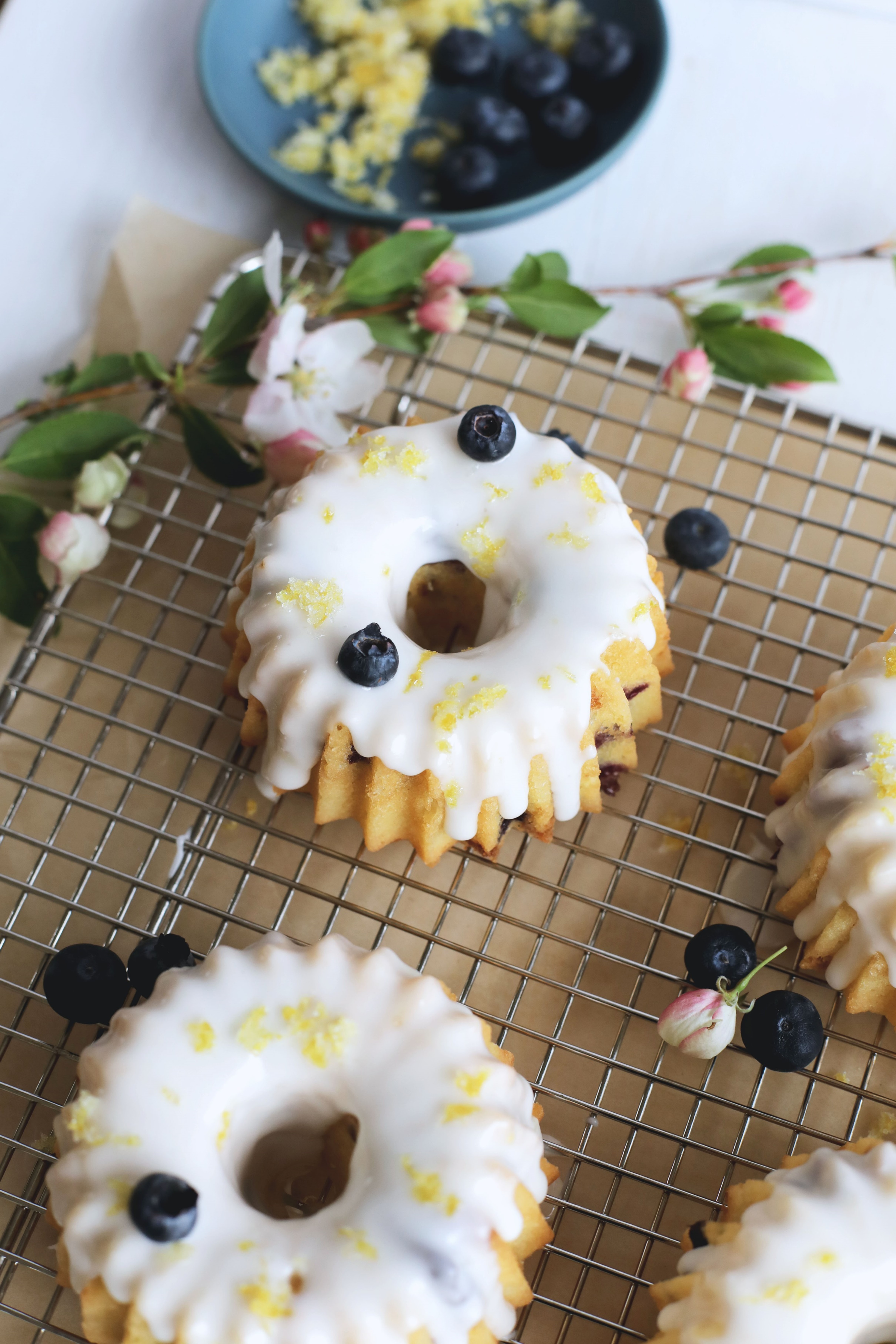 5 Lemon-Blueberry Mini Bundt Cakes